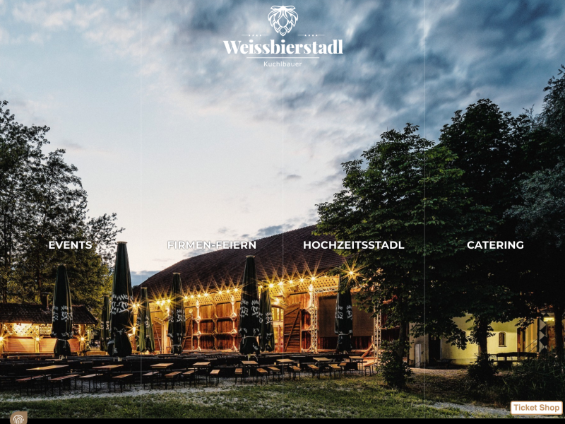Webseite Kuchlbauer Weissbierstadl