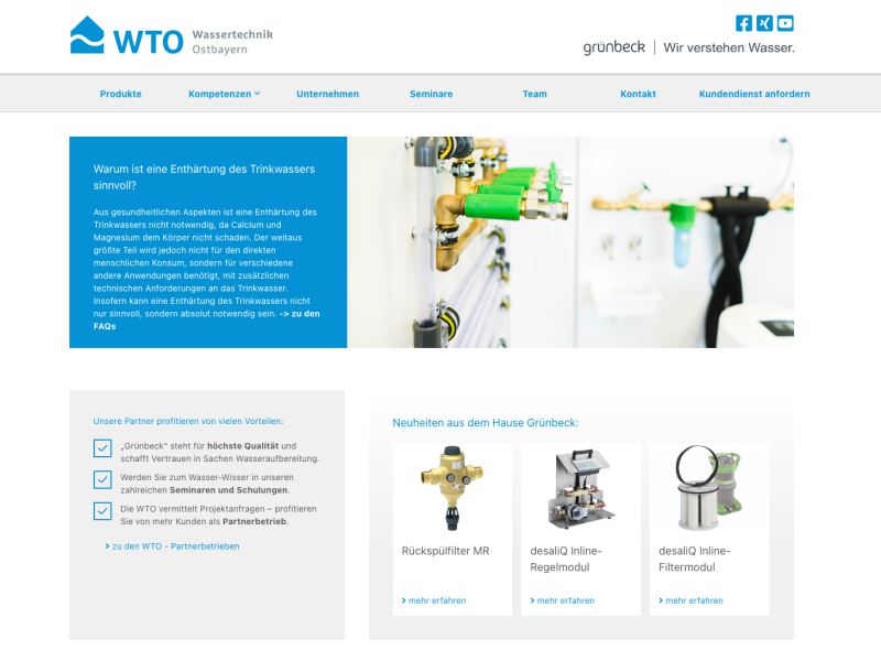 Webseite WTO GmbH