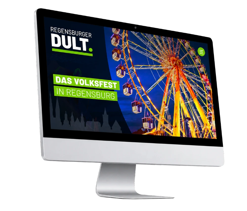 Live-Projekt: Regensburger Dult Website auf iMac