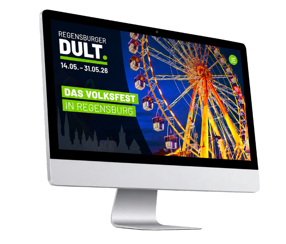 Live-Projekt: Regensburger Dult Website auf iMac